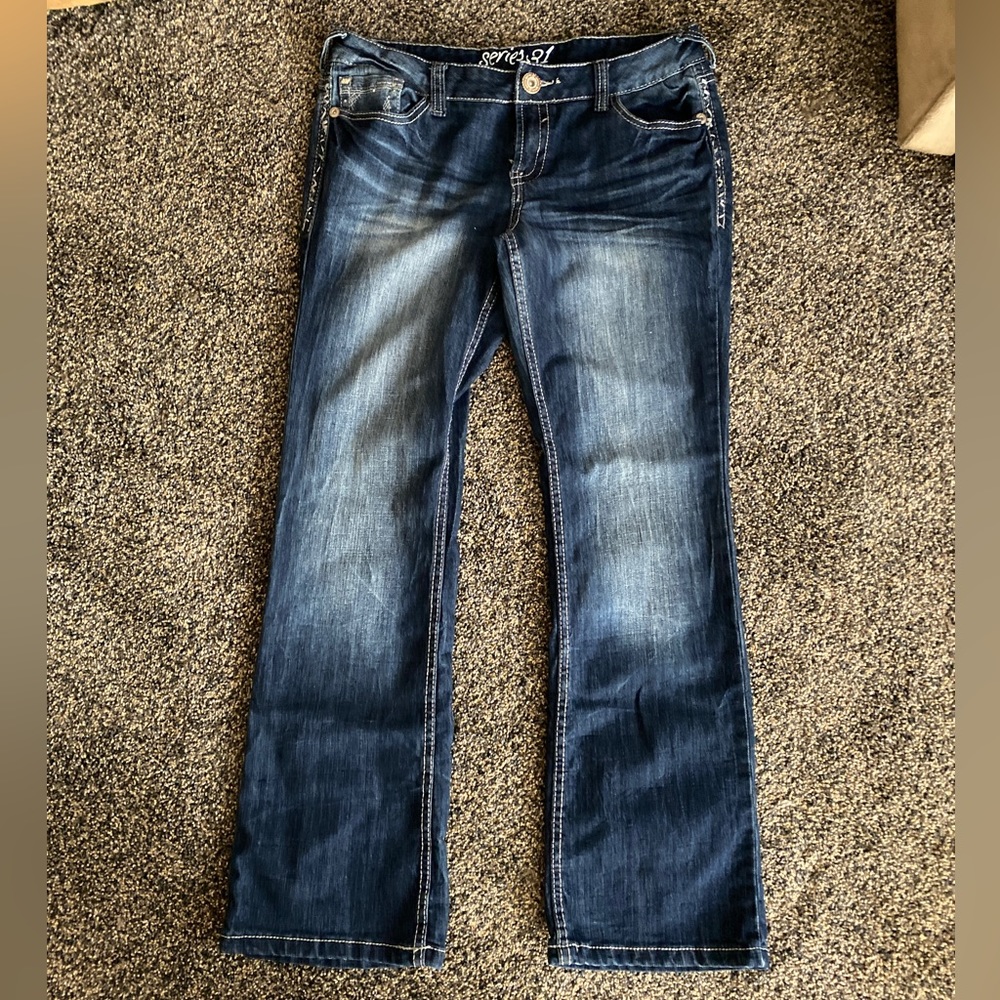 Series 31 Womens Dark Wash Denim Jeans